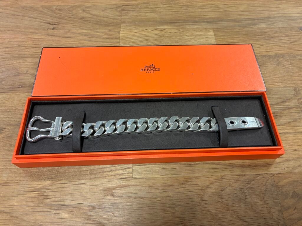 🇨🇭 Hermès Silver Bracelet Ceinture – Swiss Auction Bidding & Forwarding to Japan
